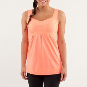 🧡Lululemon Orange Tame Me Athletic Scoop Tank Top